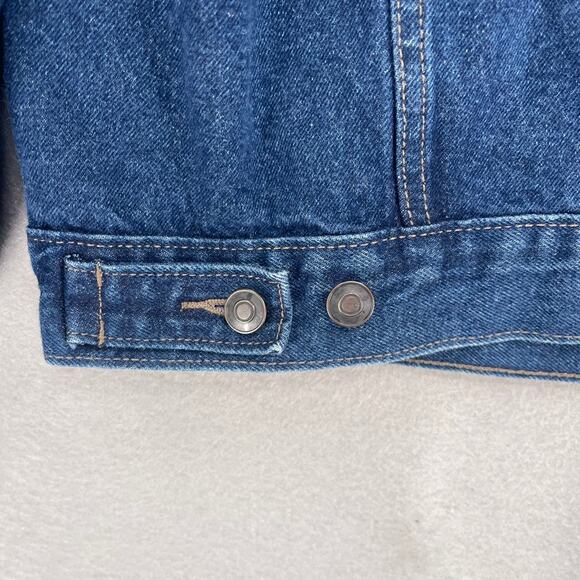 Maverick Denim Trucker Jacket Mens 2XL Blue Button Up Jean Coat Ranch Western - Picture 12 of 13